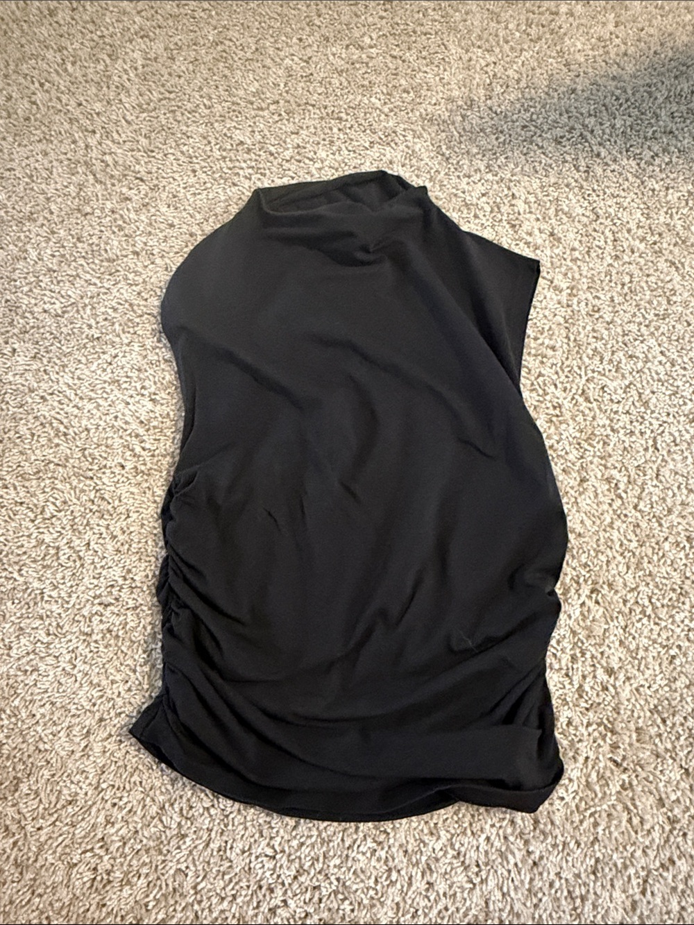 Sleeveless Black Mock Neck Top